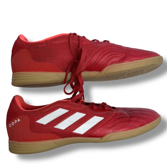 EUC Adidas Copa Sense.3 Indoor Soccer Junior Shoes Red White Mens Sz 6 FY6157 - Picture 12 of 16